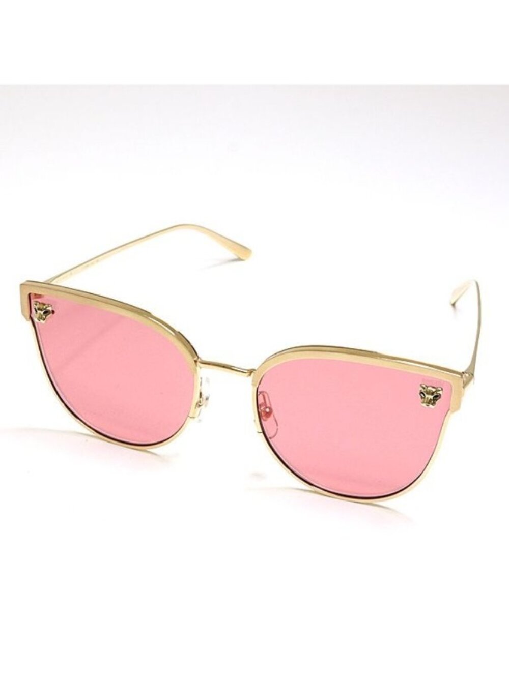 Cartier Panthere Sunglasses 004 Pink Gold Butterfly Shape Eyewear